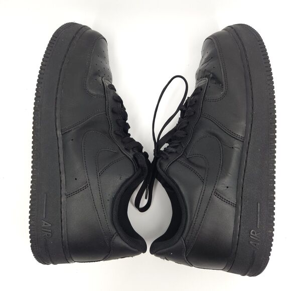 Nike Air Force 1 '07 Low Shoes Men Size 11.5 Triple Black - Picture 7 of 9